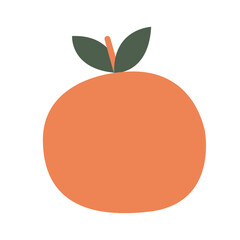 Boho Orange Abstract Shape Aesthetic Element