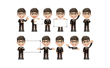 People with different poses. vector