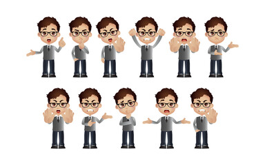 Fototapeta premium People with different poses. vector