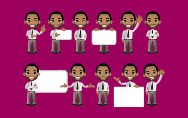 People with different poses. vector