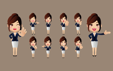 People with different poses. vector