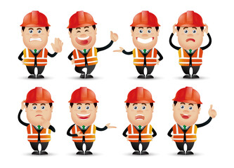 Fototapeta premium Cute People. Professional-engineer