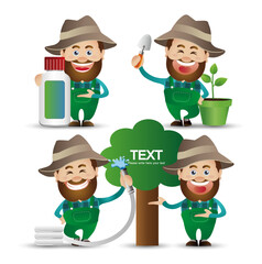 Cute People. Professional. farmer 