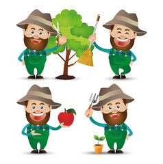 Cute People. Professional. farmer 