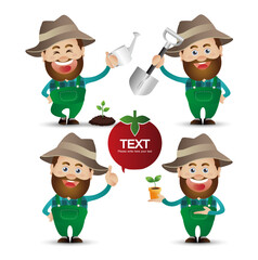 Cute People. Professional. farmer 