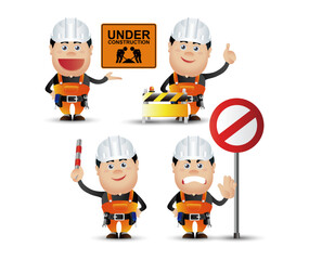 Cute People. Professional. worker