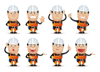 Cute People. Professional. worker