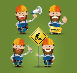 Cute People. Professional. worker