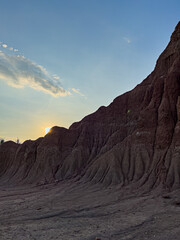 Fototapeta na wymiar Tatacoa Desert landscape sunset