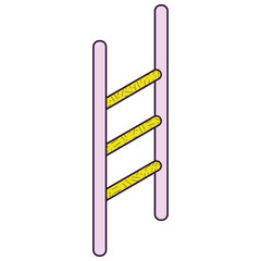 Ladder vector illustration in line filled design