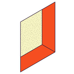 Window vector illustration in line filled design