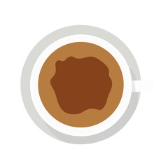 Coffee cup top view clipart illustration