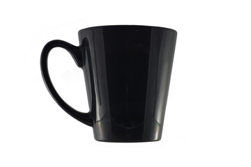 black ceramic coffee mug