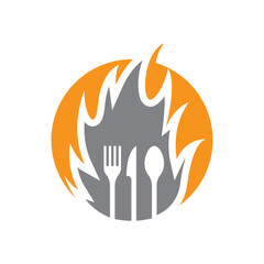 Restaurant logo template vector icon