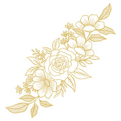 Gold flower bouquet 