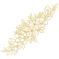 Gold flower bouquet 
