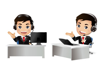 Call center and customer service character