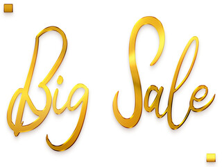 Big Sale Text Gold Stylish Cursive Typography Text Style