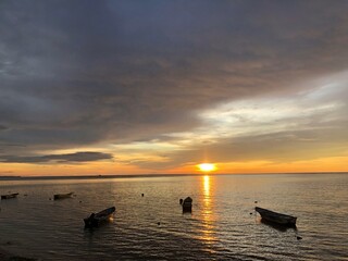 sunset on the sea