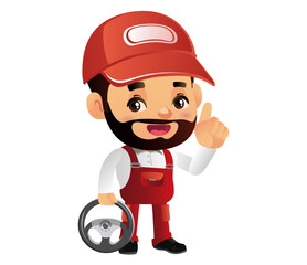 Engineer with different poses