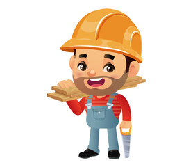 construction worker with different poses