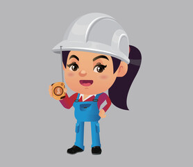 construction worker with different poses
