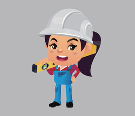 construction worker with different poses
