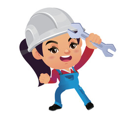 construction worker with different poses
