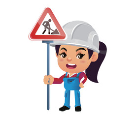 construction worker with different poses
