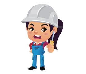 construction worker with different poses

