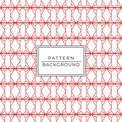 Red lines decorate the room wall in seamless pattern, vector illustration.