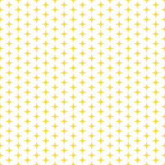 Yellow four-pointed star, white background seamless pattern