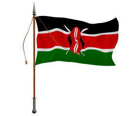 National flag  of Kenya. Background  with flag  of Kenya