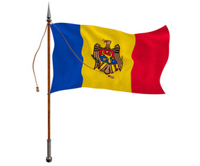 National flag  of Moldova. Background  with flag  of Moldova