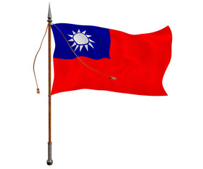 National flag  of Taiwan. Background  with flag  of Taiwan