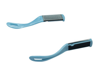 foot scrub brush on a white background,with clipping path