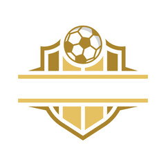 Soccer club logo vector icon