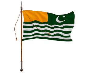 National flag of Azad Kashmir. Background  with flag  of Azad Kashmir