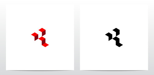 Abstract Stairs Red Carpet Letter Logo Design Y