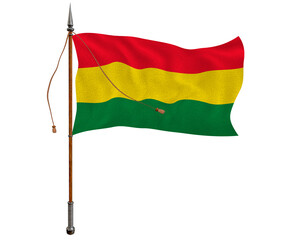 National flag of Bolivia. Background  with flag of Bolivia