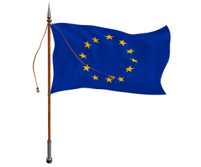 National flag of Europe. Background  with flag of Europe.