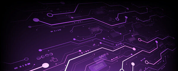 Abstract background Communication Network Circuit Board Concept digital technology