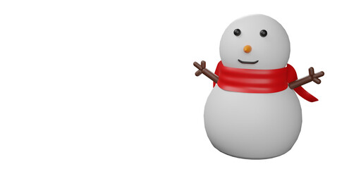 snowman with a scarf PNG