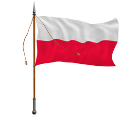 National Flag of Poland. Background  with flag  of Poland