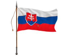 National flag of Slovakia. Background  with flag of Slovakia.