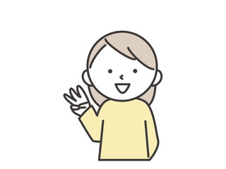 スリーピースをする若い女性