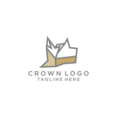 Crown of gold logo icon design template flat vector