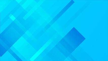 Bright blue abstract background for design. Geometric shapes. Triangles, squares, stripes, lines. Color gradient. Modern, futuristic. Light dark shades. Web banner.