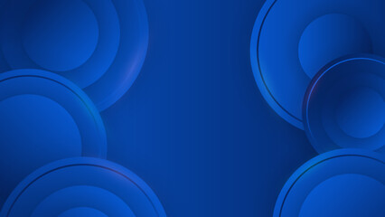 Dark blue abstract background for design. Geometric shapes. Triangles, squares, stripes, lines. Color gradient. Modern, futuristic. Light dark shades. Web banner.