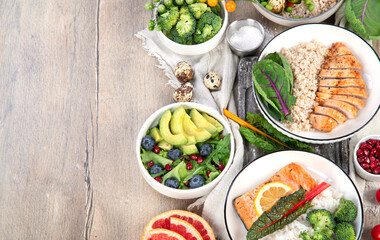 Healthy food  dishes